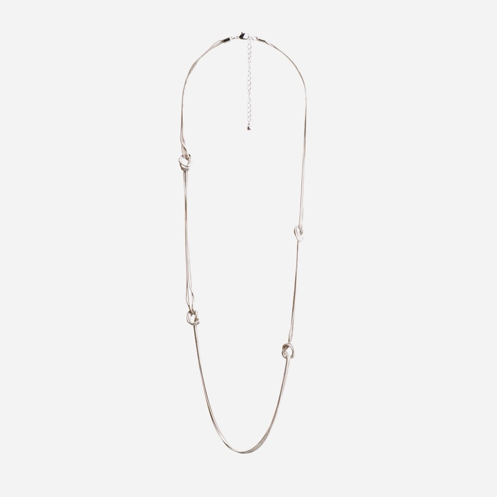 Bancroft - Gina Knotted Necklace- Silver